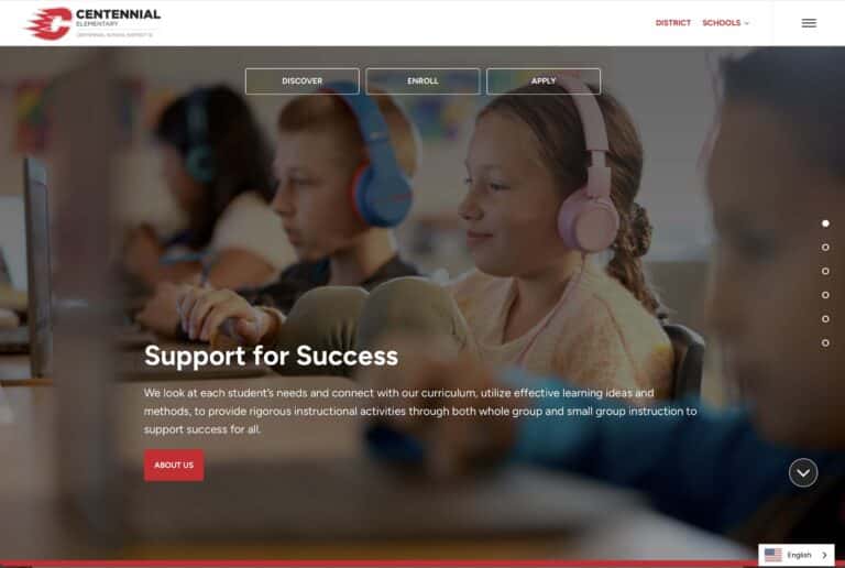 Centennial Website After Redesign