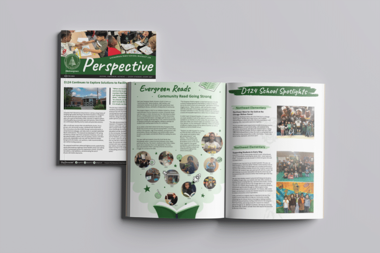 Pages from Evergreen Park's Perspective newsletter
