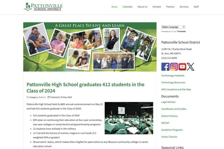 Pattonville School District before redesign